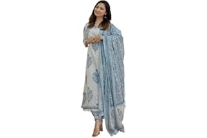 Arayna Ladies Cotton Floral Cotton Kurta Palazzo Pants