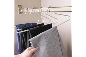 CBOFEIXG Zestaw 5 wieszaków do spodni, oszczędzający miejsce, wieszak na spodnie, wieszak na spodnie, wieszak na spodnie, wieszak na spodnie, wieszak na spodnie, wieszaki na spodnie, wieszaki na spodnie