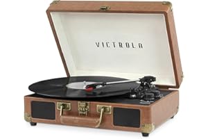 Victrola VSC-550BT-BRW-SDF Journey Bluetooth Portable Suitcase Turntable (Brown)