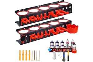 kamoly Dosenhalter für Sprühflaschen 2 Stück, Wandhalterung Metall Spraydosenhalter, Spray Bottle Storage Rack Werkstatt Zubehör, Werkstatteinrichtung Spraydosen Regal für Garage Geschäft und Zuhause