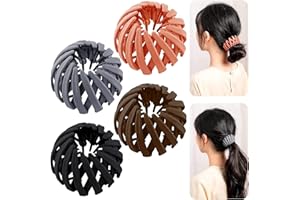 XIXKOLYU 4 sztuki spinek do włosów dla kobiet, w stylu vintage, gniazdo ptaka, spinki do włosów, duże klipsy do włosów, akcesoria do włosów, ozdoba do włosów, dla dziewcząt, kobiet, jednokolorowe