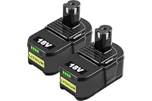 KOCTOTO 8.0AH 18V 2Pack RB18L50 Replacement Battery for Ryobi One+ 18V Battery Compatible with Ryobi RB18L40 RB18L25 RB18L15 RB18L13 P102 P103 P104 P105 P106 P107 P108
