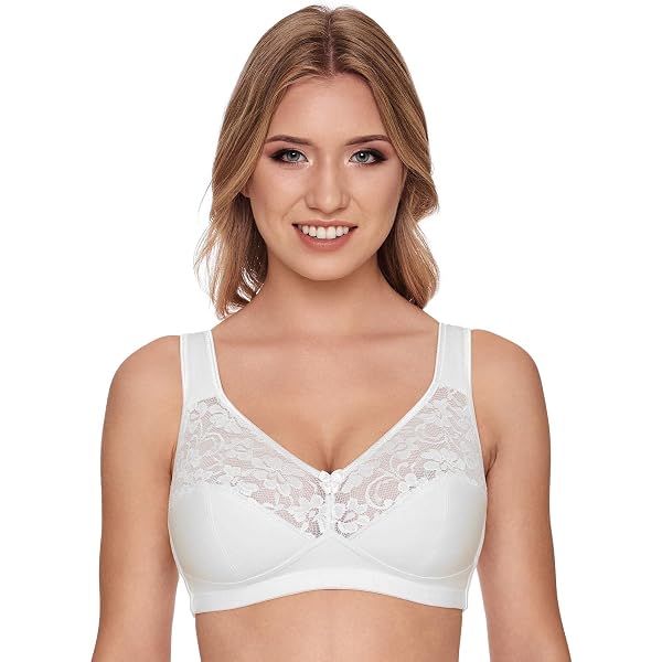 Susa Women's London Black Minimizer Bra – Wire-Free Full Coverage Comfort In Size 44E