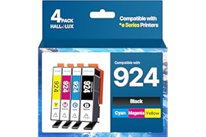924 Druckerpatronen Multipack 924e Kompatibel für HP 924 Patronen Multipack für HP Officejet Pro 8120e Patronen für HP Officejet Pro 8132e 8122e 8134e 8135e 8138e 8139e 8124e (4er-Pack, Kein Chip)