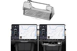 ANKEWAY Bandeja Organizadora de Consola Central para Model Y Model 3 Caja Organizadora Oculta Debajo de la Pantalla con Almohadilla Antideslizante Rxtraíble Gris, Accesorios Model Y 3 2016-2024