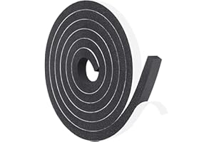 FYting guarnizione finestra,paraspifferi 15mm*10mm*5M Porta Adesivo Nastro Sigillante anti-collisione, isolamento acustico Alta resilienza