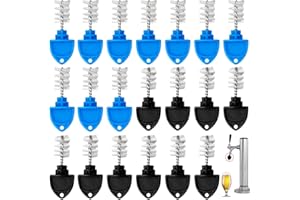 ADDLOTLOT 20 PCS Nylon Beer Tap Brushs Beer Tap Cover Plugs Draft Beer Faucet Cleaning Brushes Beer Faucet Accessories Set Nylon Grade Faucet Brush Dustproof Stoppers for Restaurant Home Party Bar
