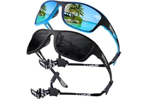 ‎OKH OKH 2 stück polarisierte UV400 Goggle Männer Frauen, die sich um eine Sport -Sonnenbrille umwickelt haben, Radfahren für Fahrräder, Angeln, Laufen, Klettern, Baseball