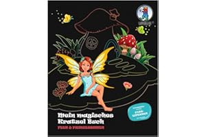 Ursus 24530001F – Il mio magico libro per grattacieli fatine e principesse, dimensioni circa 21 x 26 cm, con splendidi effetti di colore e 12 mandala da colorare, con bastone in legno, colorato