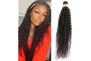 Huarisi 1 Bundle Long Brazilian Kinky Curly Bundles Long Remy Human Hair Weave Extensions 8a Unprocessed Curly Virgin Hair Weft for Black Women a Pack of 28 Inch