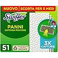 Swiffer Panni Catturapolvere, 51 Panni Microfibra Dry, Panni Cattura Polvere e Sporco, Ottimo per Tutti i Tipi di Pavimenti e