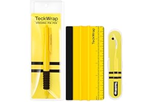 TECKWRAP Scraper Crafting Tool Set - 3 PCS Precision Craft Vinyl Basic Tool Kit, Pin Pen, Tweezers, Vinyl Squeegee, Weeding Tool Kits for Vinyl, Paper, Iron-on Projects
