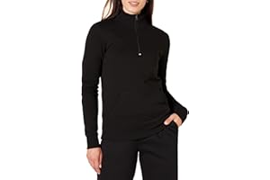 Amazon Essentials Donna Top in Pile con Cerniera a Un Quarto a Maniche Lunghe (Disponibile in Taglie Forti)