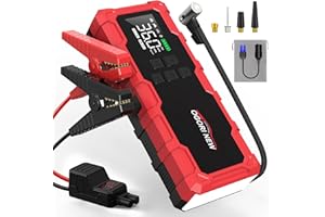 OGORI NEW Avviatore Batteria con Compressore 150PSI,7000A Booster Avviamento Auto,Starter Batteria Auto con Torcia, Ricarica USB (8.0L Diesel/10.0L Benzina)