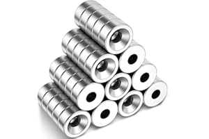 MIN CI 50 Pièces Aimant Puissant a Visser Neodyme, 8X3mm M3 Aimants Super Puissant Magnets Magnetique pour Frigo Cuisine Panneaux Armoires