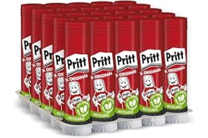 Pritt Colla Stick 25 x 11g, Colla per bambini sicura e affidabile, Adesivo per lavoretti e fai da te, con una tenuta forte per uso scuola e ufficio, 25 stick x 11g