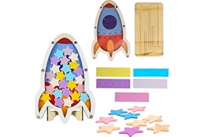 TLYYUKP Potty Training Reward Chart,Potty Training Reward Jar,Good Behavior Jar Potty Train Tool Reward Board for Kids Home School Classroom (Rockets)