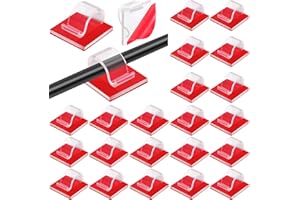 Namalu 60 Stück Mini Kabelclips Selbstklebende Kabelklemmen Kabel Organizer Clips Außen Kabelhalter Kabel Management Lichterkette Befestigung für Zuhause Büro Auto Tisch (Klar, S)