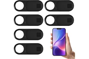 MDLSDE 6PCS Webcam Cover, Ultra-Thin Privacy Slider, Compatible with Laptop PC Desktop MacBook Pro iPad iPhone Smartphone Cellphone, Black