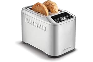 Cuisinart Smart Elite 2-Slice Toaster | Extra-Long Slots for Artisan Bread | Save your Toast Preferences | High-Lift QuickView| Bagel, Single Slice & Defrost Functions | +30sec Toast Boost| Stainless