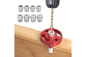 YHNDECO Guia Taladro Kit, Posicionador de perforación, 3/4/5/6/7/8/9/10 mm Casquillo