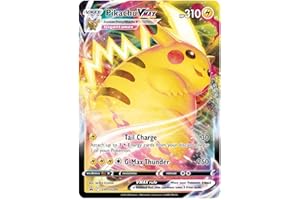 FRIKI MONKEY Carta Pokemon V Grande, Carta Jumbo tamaño XXL, Carta Promocional, Carta Oficial Idioma inglés (Pikachu VMAX SWSH286)