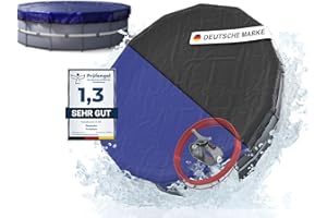 Planenfux® Poolabdeckung rund 450 cm (Für Ø 420-460 cm) | 2-in-1 Poolplane aus 200g/m² PE Material | UV-resistente Pool Solarplane für Sommer & Winter Abdeckung | Ø 520 cm Rundpool Abdeckplane