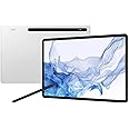 Samsung Galaxy Tab S8+ Android Tablet, 12.4" AMOLED Screen, 128GB Storage, S Pen Included, Qualcomm Snapdragon, All-Day Battery, Ultra Wide Camera, WiFi, Silver (UAE version)