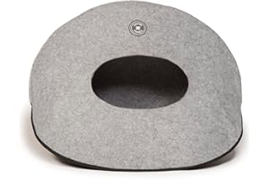 Danish Design Grey Pebble Shaped Soft Retreat Cat/Kitten Bed 56x30x43cm