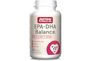 ‎JARROW FORMULAS Jarrow Formulas, EPA DHA Balance, 240 glutenfreie Softgels, 1200mg Omega-3 & davon 800mg EPA & 400mg DHA je Dosis, Sojafrei, GMO frei, Geschmacksneutral