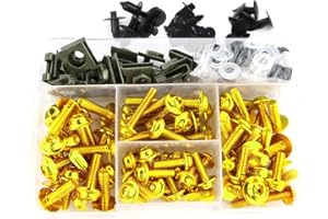 Xitomer Aftermarket Universal-Verkleidungsschrauben-Kits für Suzuki GSXR1000, Honda CBR600RR, Yamaha, Kawasaki Ninja 650R ER-6F EX-6 ER-6N, Aprilia RSV4 (Gold)