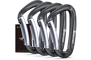 Brotree Karabiner mit 1200kg Belastbarkeit Karabinerhaken Schwerlast 12KN Schnellverschluss für Hängematten, Camping, Wandern, Rucksack