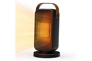 Termoventilatore Portatile, Fashioz Stufe Elettriche a Basso Consumo con 3 Livelli, Protezione Dal Surriscaldamento, Silenzioso Stufetta Elettrica Para Dormitorios, Salones Oficinas,Bagno 1200 W