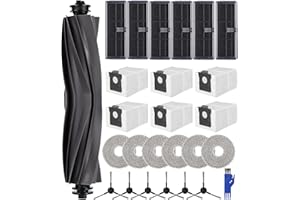 TIXEXO 26 Kit Pièces d'rechange Compatible pour Dreame L10s Pro Ultra Heat/ L10s Ultra Gen 2 / Mova E30 Ultra / X30 Ultra,1 Brosse Principale,6 Filtres,6 Brosses latérales,6 Sacs à Poussière