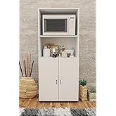 Egecan Mobilya 143 Cm 2 Kapaklı B&ouml;lmeli Mikrodalga Fırın Dolabı Mini Fırın Mutfak Dolabı 2 Kapılı Erzak Dolabı
