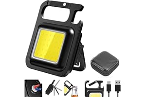 QOSEA Mini luci LED di ispezione con scatola di immagazzinaggio, lampada a mano USB, impermeabile, ricaricabile, torcia magnetica per riparazione, emergenza, lampada da campeggio (1 PC)