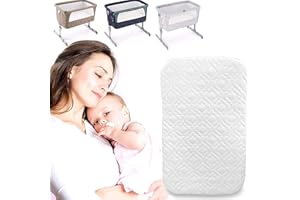 PINKFAIRYZ Microfibre Hypoallergenic Next to me chicco Deluxe Crib Mattress Compatible Bedside Crib Next2Me (83 x 50 x 5 cm)
