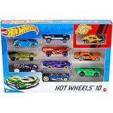 Hot Wheels 54886 - 1:64 Die-Cast Auto Geschenkset, je 10 Spielzeugautos, zufällige Auswahl, Spielzeug Autos ab 3 Jahren, 10er