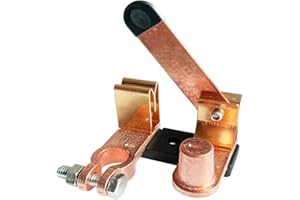 Top Post Knife Blade Master Switch, Ampper 12V / 24V Battery Disconnect Switch Isolator Power Cut Off for Marine Car Boat RV ATV (Negative)…