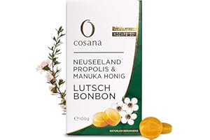 ‎COSANA Cosana NZCAPE™30+ Propolis Bonbons mit MGO 400 Manuka Honig 100g – 100% Pur aus Neuseeland, Honig mit Propolis für Mund und Hals
