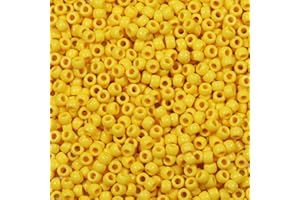 Bala&Fillic Size 6x9mm Yellow Pony Beads with Smooth Surface Total 1000pcs Craft Pony Beads for Making Bracelets (Yellow)
