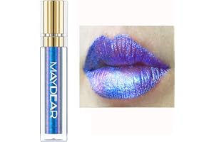 ‎MAYDEAR Maydear Chamäleon-Lippenstift, langlebiger, wasserfester, bunter, diamantschimmernder Lipgloss für Frauen und Mädchen, Make-up-Set