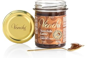 Venchi - Crema para Untar de Chocolate con Leche y Avellanas del Piamonte IGP (45%), 200 g - Sin Gluten