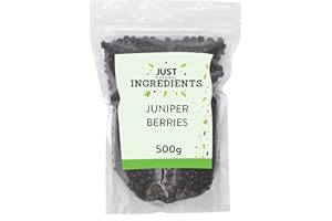 JustIngredients Juniper Berries 500g, Dried Organic Spice - Sweet Fruity Seasoning for Gin, Mixed Spices, Allspice, Fruits, and Flavourful Recipes