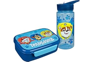 Scooli - Set de regalo de vajilla infantil Paw Patrol - set compuesto por fiambrera y biberón - ideal para el colegio o la guardería - para niños a partir de 4 años - de plástico - sin BPA