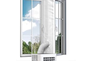 Adamson Fensterabdichtung für mobile Klimageräte + Funktioniert mit jeder mobilen Klimaanlage + Klimaanlage Fensterabdichtung mit Reißverschluss (700 cm)
