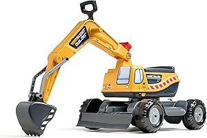 FALK - Pelleteuse - Jaune - Dès 3 Ans - Excavatrice et Godet articulés - Cabine rotative - Fabriqué en France - 150