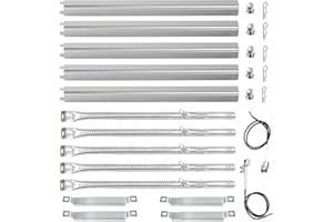 Waltboar Grill Burner Kit for Charbroil Convective or Infrared 5 & 4 Burner Grills 463448021 463451022 463465022; Char broil grill replacements; Charbroil grill part; Charbroil burner (5-burner)