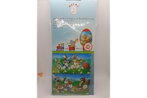 Metma 12 Easter Egg Thermal Stickers Heat Shrink Wraps Sleeves for Decorating Colourful Art Easter Eggs - Decorations Wrappers