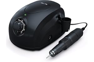 Semilac Trapano professionale elettrico per unghie, 65 W, 35000 giri/min. senza vibrazioni, con pedale, perfetto per manicure, pedicure, rimozione sicura di unghie in gel e acrilico e pelle dura